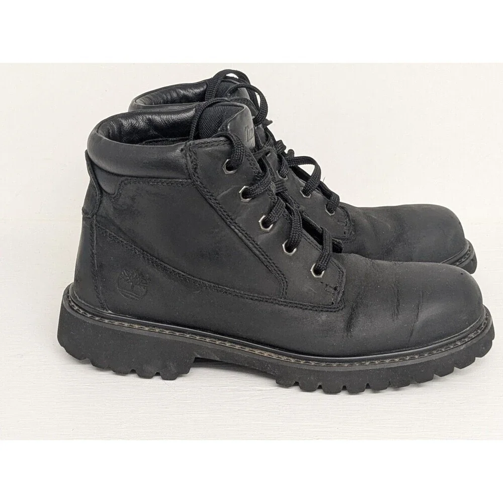 Black Timberland Waterproof Ankle Boots Women's Size 8.5 Riding Lightweight